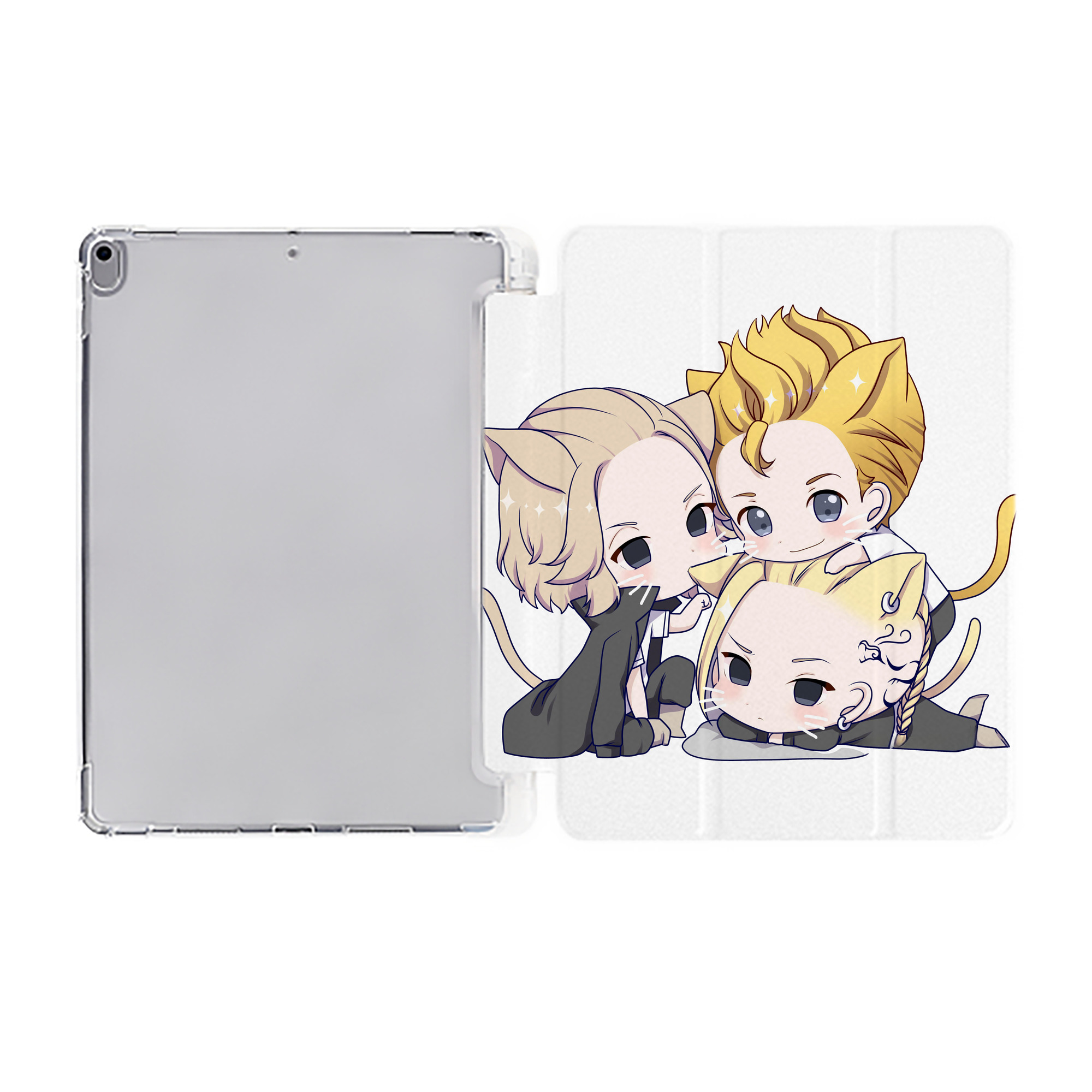 （画像用） 東京リベンジャーズ Tokyo Revengers IPad ケース ペン収納付き 三つ折りスタンド PUレザー×シリコン 対応機種9.5/10.5/10.9インチ